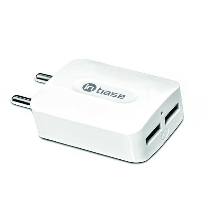 2.1A Dual USB travel charger with Lightning Cable