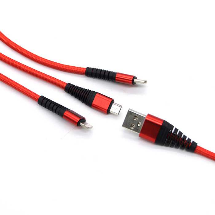 3 in 1 Cable - Fast Charge 5A Short Cable 20CM