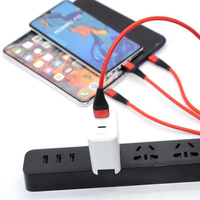 3 in 1 Cable - Fast Charge 5A Short Cable 20CM