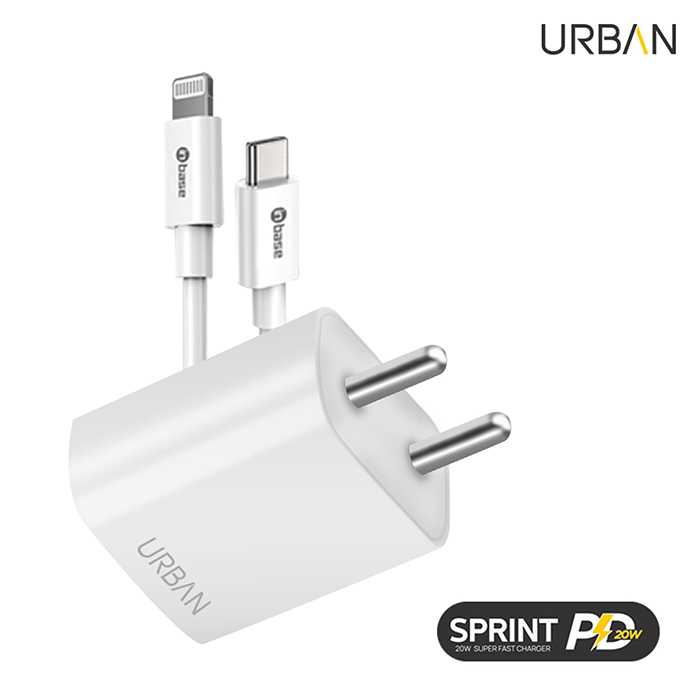 Urban Sprint 20W PD+QC Super Fast Charger with C-L Cable