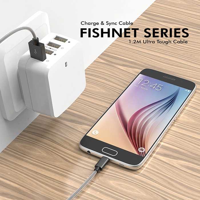Ultra Tough Fish Net Braided Series Micro Cable 1.5M