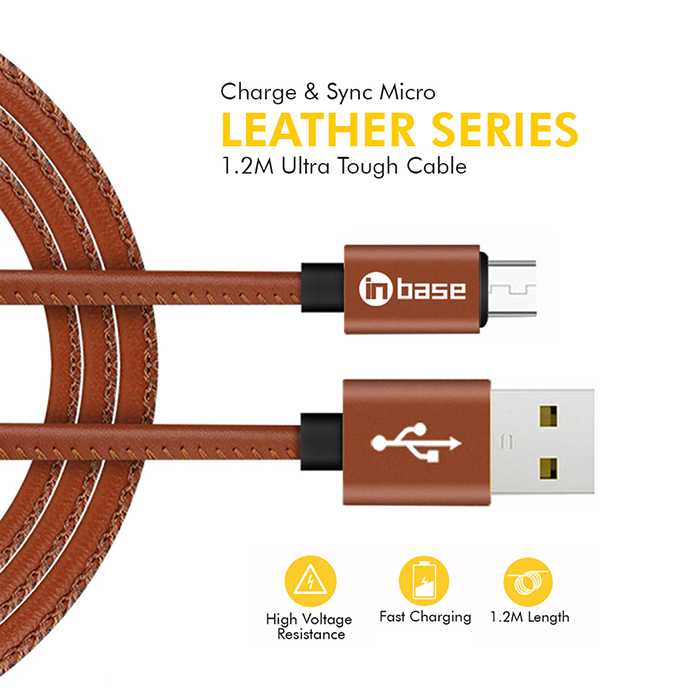Ultra Tough Leather Series Micro Cable 1.2M