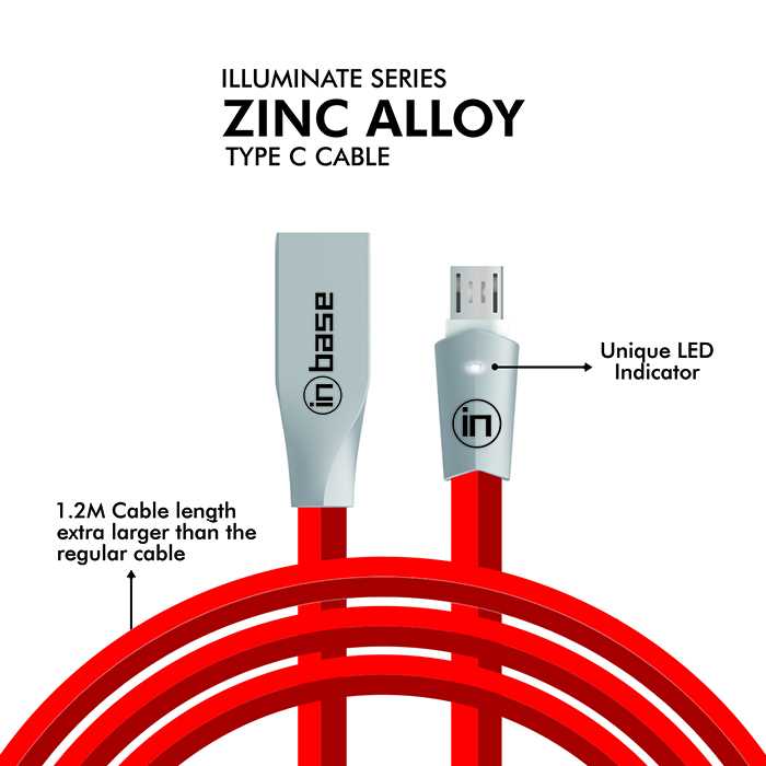 Zinc Alloy Fast Charge Micro Cable -   1.2M