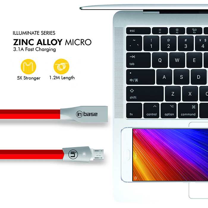 Zinc Alloy Fast Charge Micro Cable -   1.2M