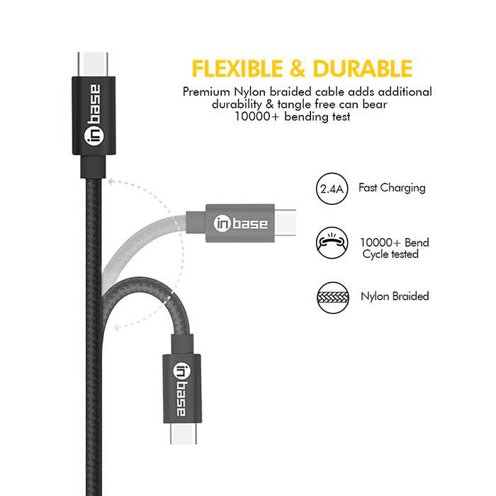 Nylon Braided Type C Cable 1.2M