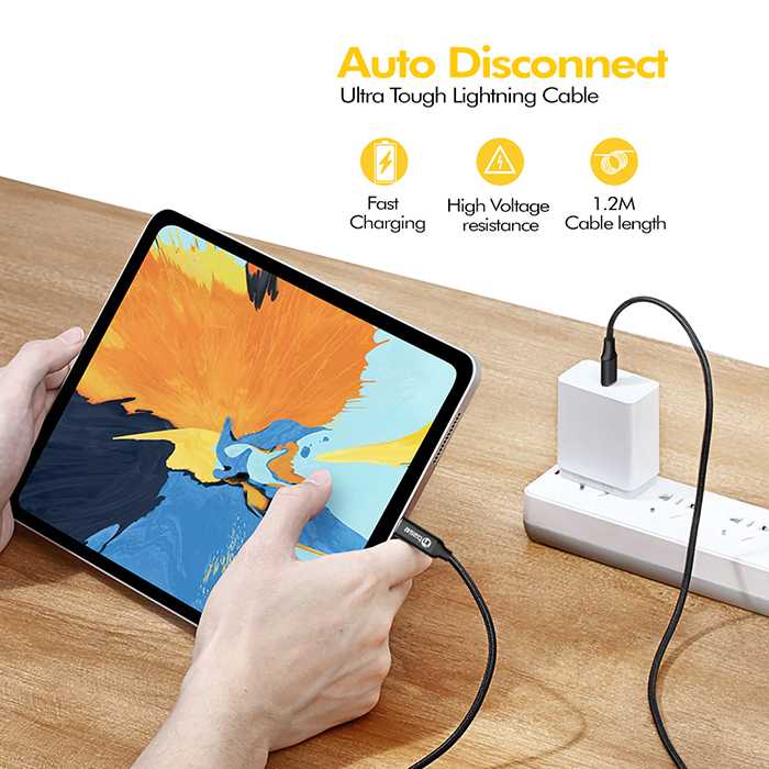 Ultra Tough Auto Disconnect Series Lightning Cable - 1.2M