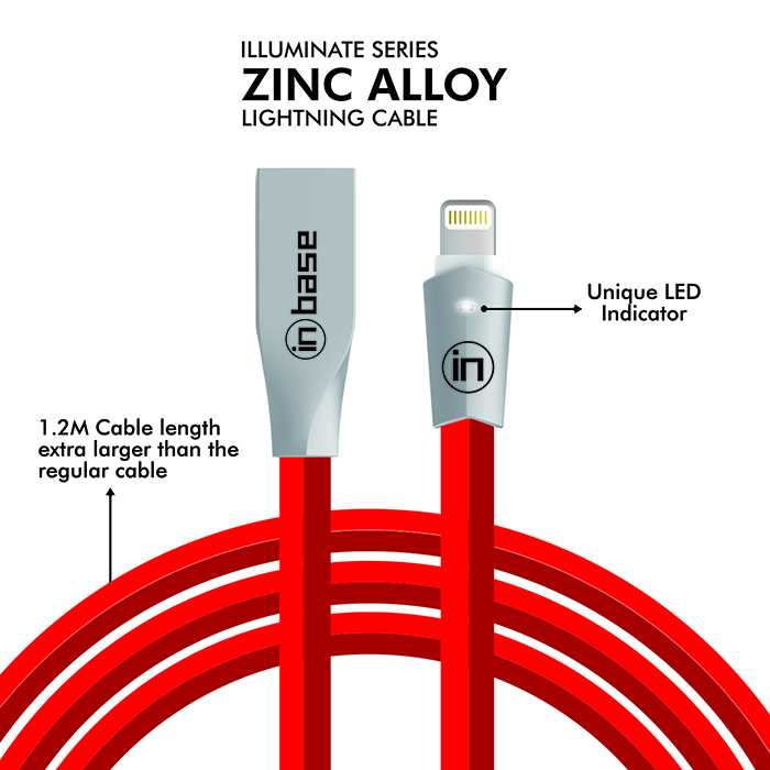 Zinc Alloy Fast Charge Lightning Cable - 1.2M